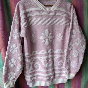 Vintage Pastel Pink Sparkly Fairy Kei Sweater